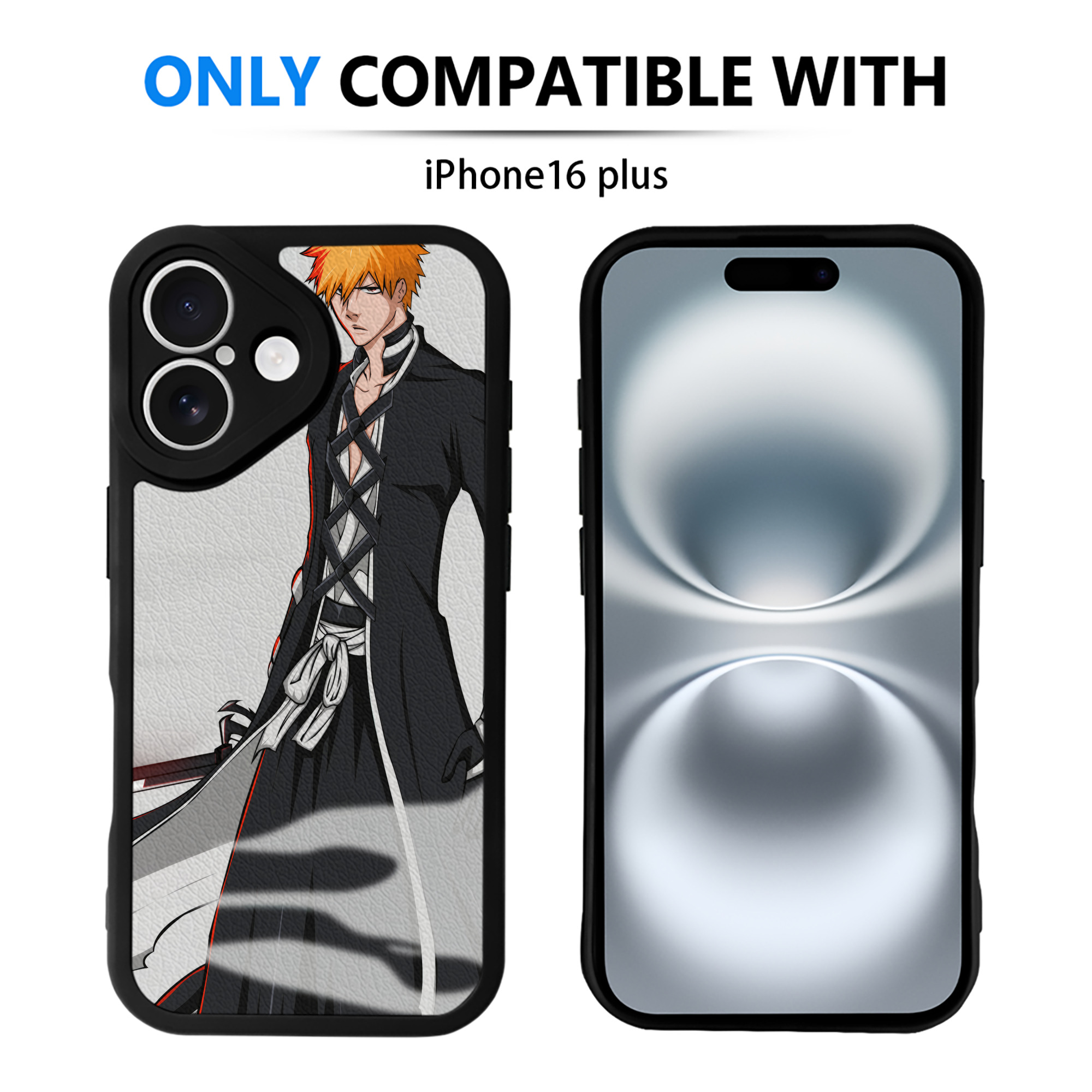 （画像用） ブリーチ BLEACH 【iPhone 16シリーズ対応】シリコンスマホケース（レザー調） 材質：シリコン